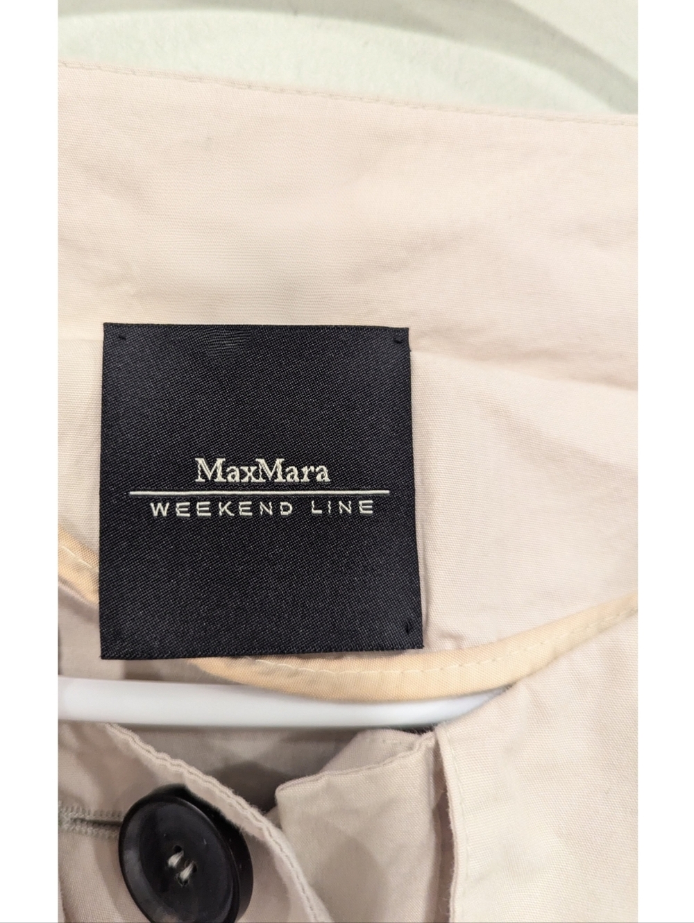 MaxMara Weekend Line Khaki Lightweight Military Trench Size Medium - Picture 5 of 6